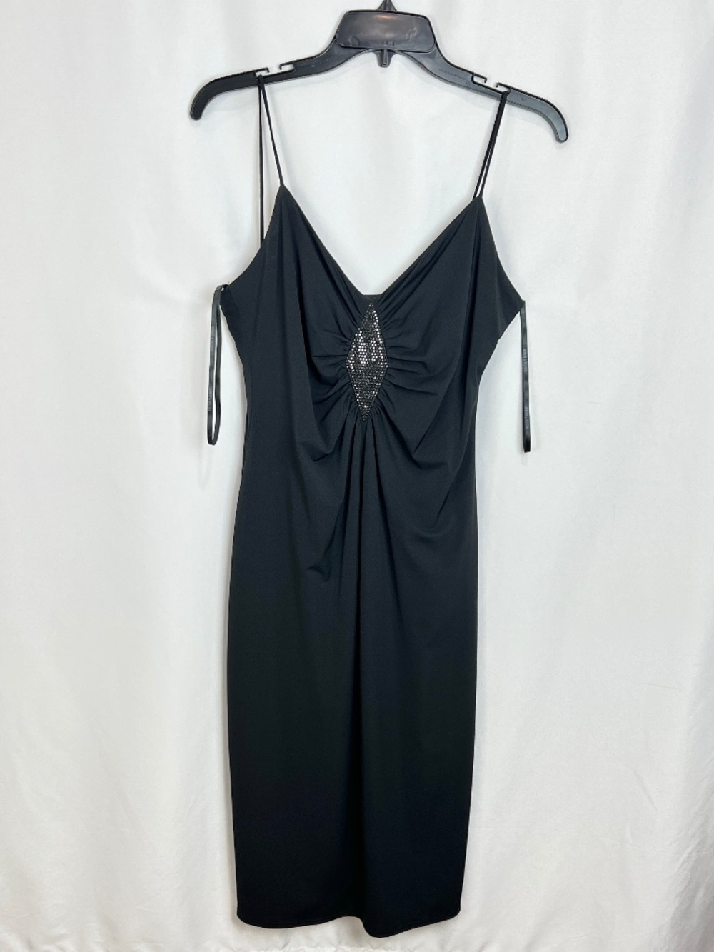 Vintage LAUNDRY By Shelli Segal Black Dress with Rhinestone Size 10 NWOT